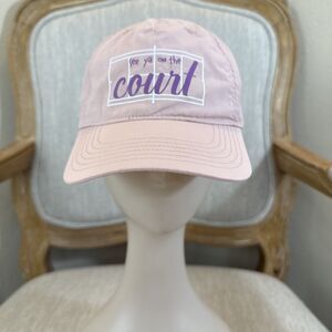Prince Girls Graphic Cap Peach Youth Tennis Hat OS Purple See Ya On The Court